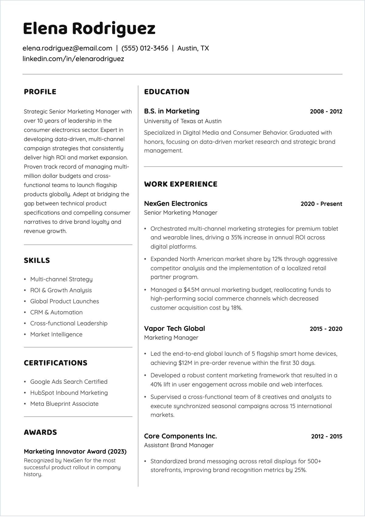 Simplecv Templete Free Printable ATS Resume Templates Free | Couchsurfing Tools