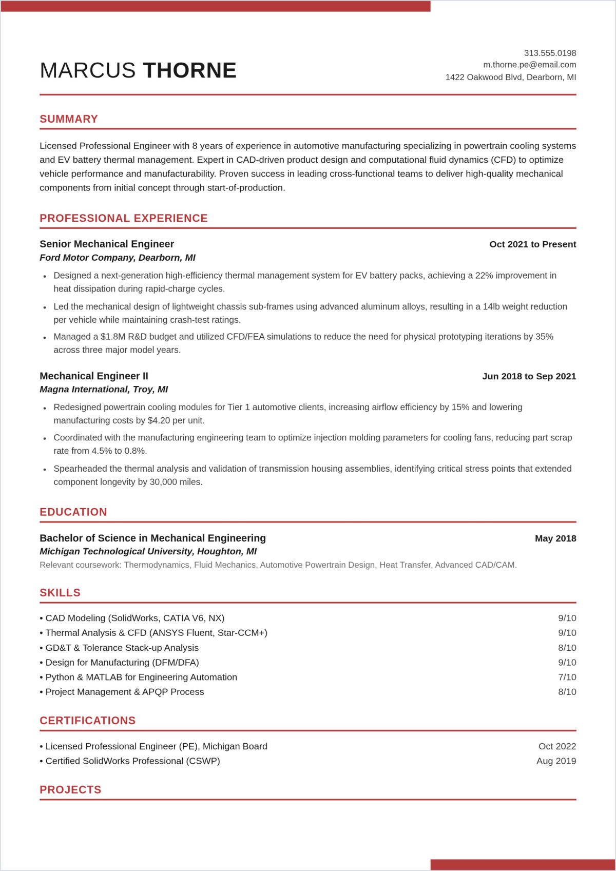 Simplecv Templete Free ATS CV Template Word Download | Couchsurfing Tools